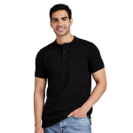 Symbol Men's Cotton Rich Polo T Shirt | Mandarin Collar Tshirts | Half Sleeves | Plain - Regular Fit (Available in Plus Sizes)