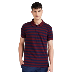 Symbol Men's Cotton Rich Striped Polo Tshirts | Collar Tshirts | Half Sleeves - Regular Fit (Available in Plus Sizes)