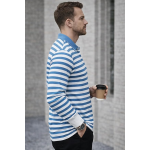 Men’s Premium Striped Polo T-Shirt | Long Sleeve Cotton Blend | Casual & Smart Wear-M6721