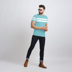 T-Shirt for Mens Double Stripes on Chest