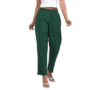 Woman Trousers Pants Pure Cotton Regular Fit