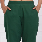 Woman Trousers Pants Pure Cotton Regular Fit