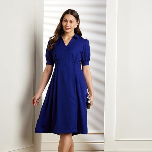 Premium Women's Fit & Flare Wrap Dress