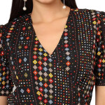 Short Sleeve Full Leg Printed Jumpsuit