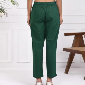Woman Trousers Pants Pure Cotton Regular Fit