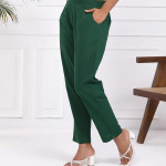 Woman Trousers Pants Pure Cotton Regular Fit